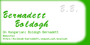 bernadett boldogh business card